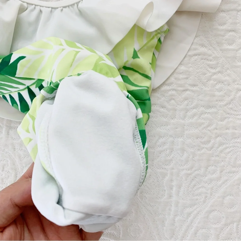 Janie and Jack Palm Leaf Ruffle Swimsuit‎